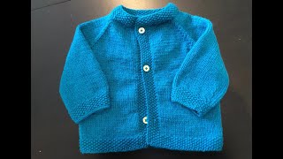 Knitting a baby cardigan tutorial Part 1 [upl. by Eecats]