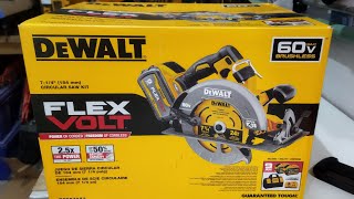 unboxing sierra circular DEWALT FLEXVOLT 60V MAX DCS578X2 [upl. by Tamarah]