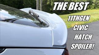 20222024 Civic Hatchback OEM Ducktail Spoiler  Detailed Install DIY [upl. by Brookes]