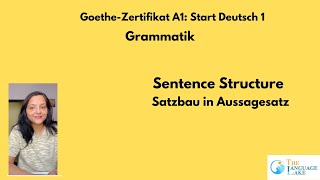 Sentence Structure  Satzbau in German  Aussagesatz  Deutsch A1 [upl. by Eiramlatsyrk]