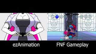 Comparison  Friday Night Funkin VS Entity Nikusa  Animation  Gameplay [upl. by Cockburn598]