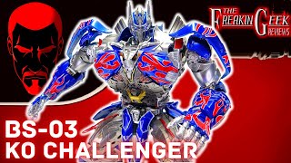 BS03 KO CHALLENGER The Last Knight Optimus Prime EmGos Transformers Reviews N Stuff [upl. by Ecnahc129]