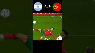 Bicycle kick Cristisno destroy messi  argentina vs portugal imaginery shorts football youtube [upl. by Sheri]