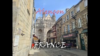 Alençon in France Walk around city centre and Basilique NotreDame [upl. by Kristine]