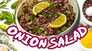 Simple amp Easy ONION SALAD Recipe  How To Make ONION SALAD At Home  Easy amp Quick Salad Recipe [upl. by Eikcaj]