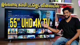 கம்மி பட்ஜெட் விலையில் 55 Inch 4K Ultra HD AmazonBasics Smart LED TV Review in Tamil [upl. by Hall648]