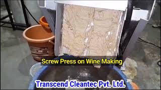 Screw press on wine making [upl. by Aisats580]