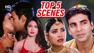 Top 5 Scenes Of Andaaz  Akshay Kumar  Lara Dutta  Priyanka Chopra [upl. by Auqinot]