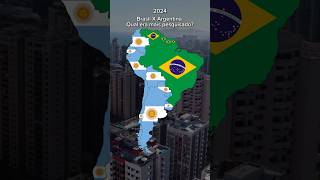 Brasil ou Argentina 20242014 mapa maps map mapping brazil argentina [upl. by Gnilrad]