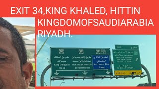 Saudi 🇸🇦 Arabia Exit 34 to king khaled Khaled to Hittin All Riyadh Views [upl. by Josias]