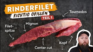 Rinderfilet Richtig Grillen  TEIL 1  Wissen Alle Cuts amp Parieren  BBQ MADNESS [upl. by Rothmuller]