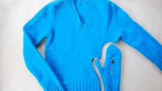 DIY Make Mittens from Sweaters in Minutes [upl. by Beckerman305]