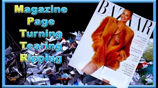 ASMR  Magazine Page Turning  TearingRipping  CrinklingCrumpling  Paper Sounds  No Talking [upl. by Lesya]