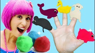 Daddy Finger Family Song  Five Finger Play Doh Animal Family  Rhymes For Children  Debbie Doo [upl. by Tammara]