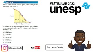 UNESP 2022  PROVA 1  QUESTÃƒO 84 A curva destacada em vermelho liga os pontos U e P passando [upl. by Aicirtak]