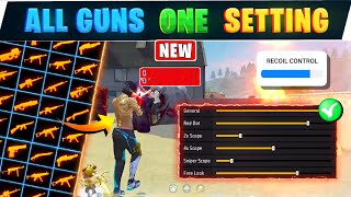 All guns headshot sensitivity 🔥  Free fire one tap setting  Headshot sensitivity tamil [upl. by Alidia]