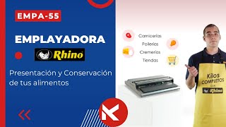 🥪🍓🍅 Emplayadora Empa55 Rhino Empacado de alimentos eficiente y confiable para tu negocio [upl. by Enomed]