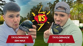 EXPENSIVE VS CHEAP Taylormade SIM MAX vs Taylormade M2 Driver Review [upl. by Mosenthal190]