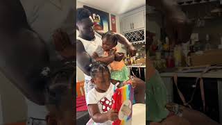 Haitian Girl Dad 🇭🇹 Can Daddy Do My Hair [upl. by Darwin]