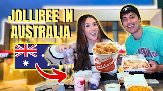 WE TRIED JOLLIBEE IN AUSTRALIA NOT CLICKBAIT 😱 [upl. by Ynohtna]