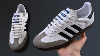 HOW TO BAR LACE ADIDAS SAMBA Best Way [upl. by Jania65]