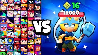 THOR BIBI vs ALL BRAWLERS With 16 POWERUPs  Brawl Stars [upl. by Rochette62]