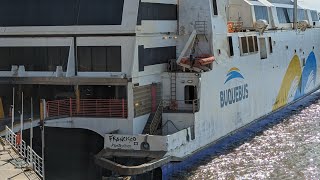 124Buquebus Ferry Riding the waves from Montevideo [upl. by Einon392]