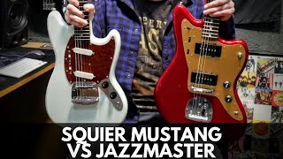 Squier Stratocaster vs Jazzmaster guitar [upl. by Nelad]