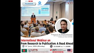 UITS IQAC hosts International Webinar on Research Publication [upl. by Nawek504]