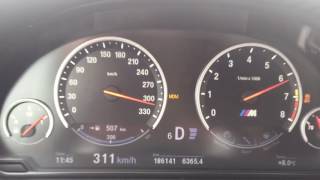 BMW M5 F10 641hp 0333kmh acceleration V Max Top Speed German Autobahn [upl. by Frodina627]