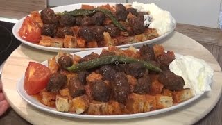 Ev UsulüYapimi Çok Kolay Köfteli İskender Kebab Tarifi [upl. by Kelda]