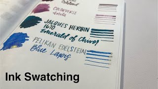 Ink Swatching  Pelikan Hub  Ink Swap  Surprise Gift [upl. by Fauman]