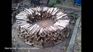 How to Build a Holz Hausen Firewood Stack [upl. by Ik915]