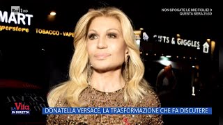 Donatella Versace la trasformazione che fa discutere  La Vita in diretta 04122024 [upl. by Sapers]