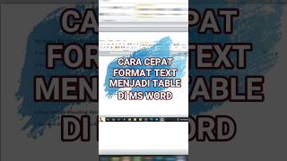 Cara Cepat Memindahkan Text Kedalam Tabel Di Microsoft Word [upl. by Jet]