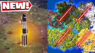 Where to find Lightsaber Mythic in Fortnite  All locations For Lightsaber Mythic Fortnite [upl. by Fairfield851]