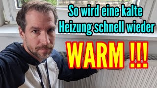 Heizung kalt  So wird die Heizung schnell wieder warm  Mit wenigen handgriffen erledigt [upl. by Jeffers]