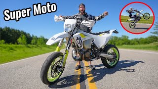 Wheelies on my New Super Moto Dirt Bike [upl. by Maudie]