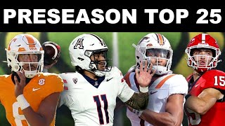 Preseason 2024 College Football Top 25 Rankings [upl. by Sirotek]