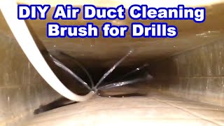 DIY Air Duct Cleaning Brush for Drills  Making a Brush to Clean Ductwork [upl. by Aicel]