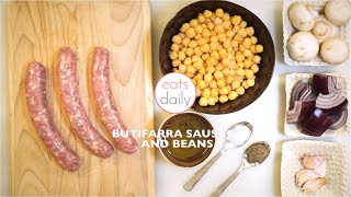 Spanish Butifarra Sausage and Garbanzo Bean Dinner Recipe [upl. by Abehsile]