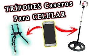 COMO HACER un TRIPODE CASERO de CARTON y Palo Selfie  TecnoMania [upl. by Doll]