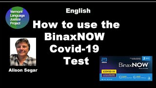 ENGLISH How to do the BinaxNOW Covid 19 test [upl. by Lehet]