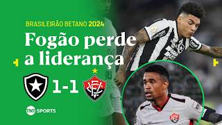 TIQUINHO É EXPULSO FOGÃO TROPEÇA DE NOVO EM CASA E PERDE A LIDERANÇA BOTAFOGO 1X1 VITÓRIA [upl. by Ingram911]