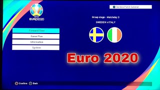 UEFA Euro 2020  Sweden vs Italy  PES 2021 Gembox Patch PS3 [upl. by Allegna506]