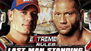 Extreme Rules John Cena vs Batista  Last Man Standing [upl. by Icaj77]