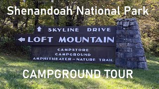 Loft Mountain Campground Tour Shenandoah National Park [upl. by Odarbil]