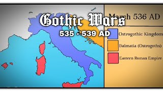 The Gothic War Every Month 535 AD  539 AD [upl. by Boru901]