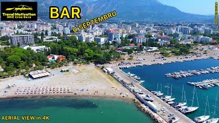 BAR Hram Luka i Plaža iz vazduha u Septembru 2024  BAR City Aerial View in 4K MNE Crna Gora [upl. by Sternlight651]