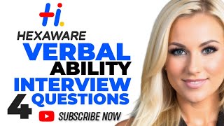 Hexaware verbal ability interview questions and sample answers [upl. by Ward]